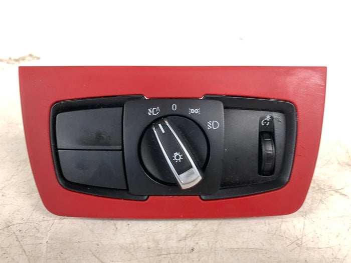 BMW F32 F30 F31 F33 F34 F36 4 & 3 Series Light Control Switch W/Coral Red Trim 9288027/9218531
