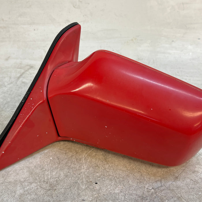 BMW E30 3 Series Left/Driver Side Mirror Brillantrot (308) 51168106593 *DAMAGED*