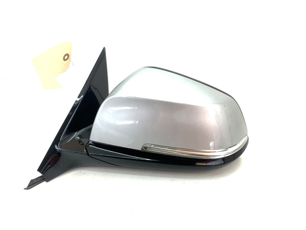 BMW F30 F31 3 Series Left/Driver Side Shadowline/Gloss Black Mirror Glacier Silver (A83) *DAMAGED*