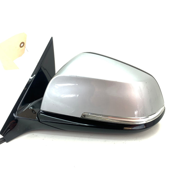 BMW F30 F31 3 Series Left/Driver Side Shadowline/Gloss Black Mirror Glacier Silver (A83) *DAMAGED*