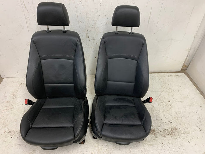 BMW E90/E91 3 Series Sedan/Wagon Black Leather Front Sport Seats