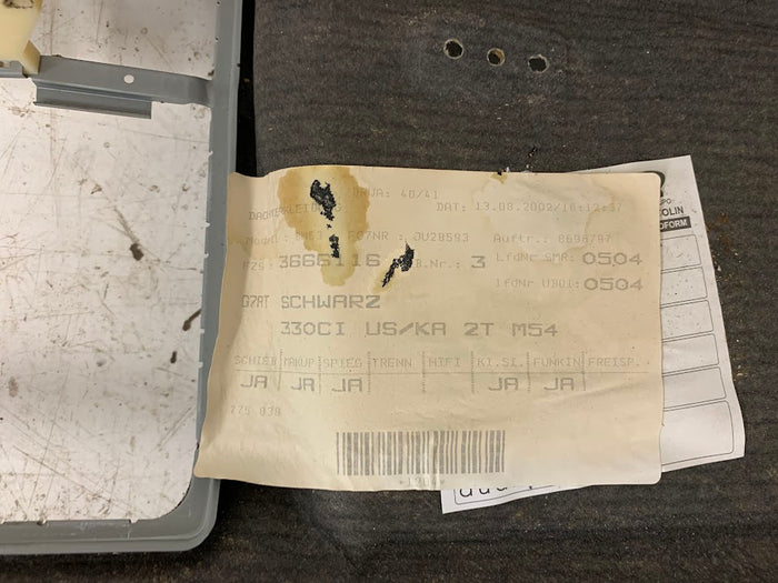 BMW E46 M3 330ci 328ci 325ci 323ci Coupe ZHP Alcantara Black Headliner 51447902807 *Sunroof Slider NOT included*