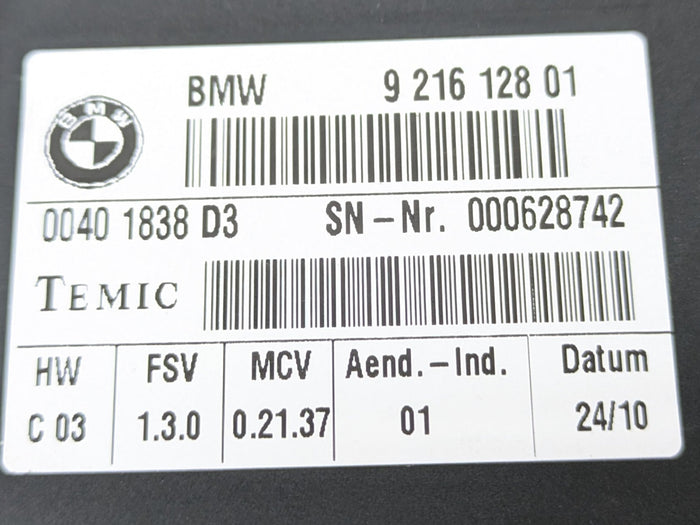 BMW E92 M3 Left/Right Seat Belt Extender Control Module 9216128