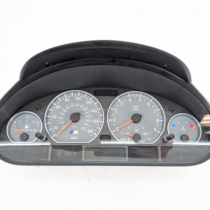 BMW E46 M3 Manual Transmission Instrument Gauge Cluster/Tachometer/Speedometer MPH 7834816