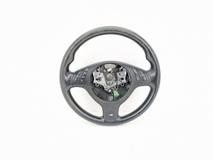 BMW E46 M3 Manual Transmission Steering Wheel W/O Paddles 2282025 *DAMAGED*