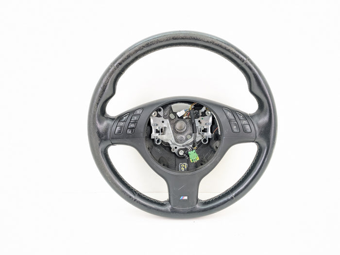 BMW E46 M3 Manual Transmission Steering Wheel W/O Paddles 2282025 *DAMAGED*