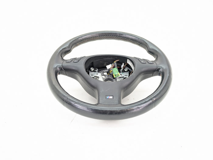 BMW E46 M3 Manual Transmission Steering Wheel W/O Paddles 2282025 *DAMAGED*