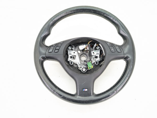 BMW E46 M3 Manual Transmission Steering Wheel W/O Paddles 2282025 *DAMAGED*