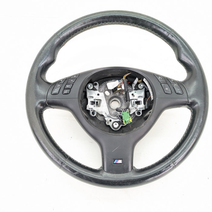 BMW E46 M3 Manual Transmission Steering Wheel W/O Paddles 2282025 *DAMAGED*