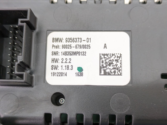 BMW F15 X5/F16 X6 35ix HVAC Climate Control Panel & Radio Buttons 9356373