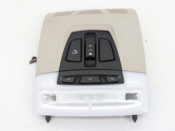 BMW F15 X5/F16 X6 35iX Beige Front Overhead Dome Light Headliner Control Module 9365156