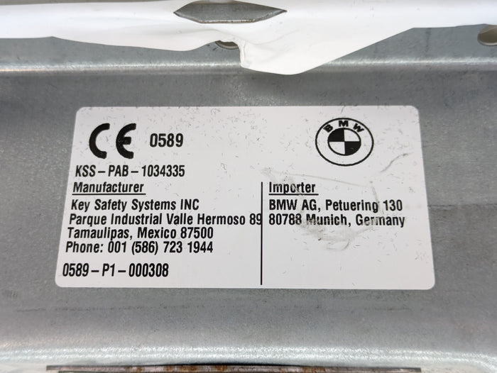 BMW F15 X5/F16 X6 35iX Right/Passenger Side Dashboard Airbag 9252311