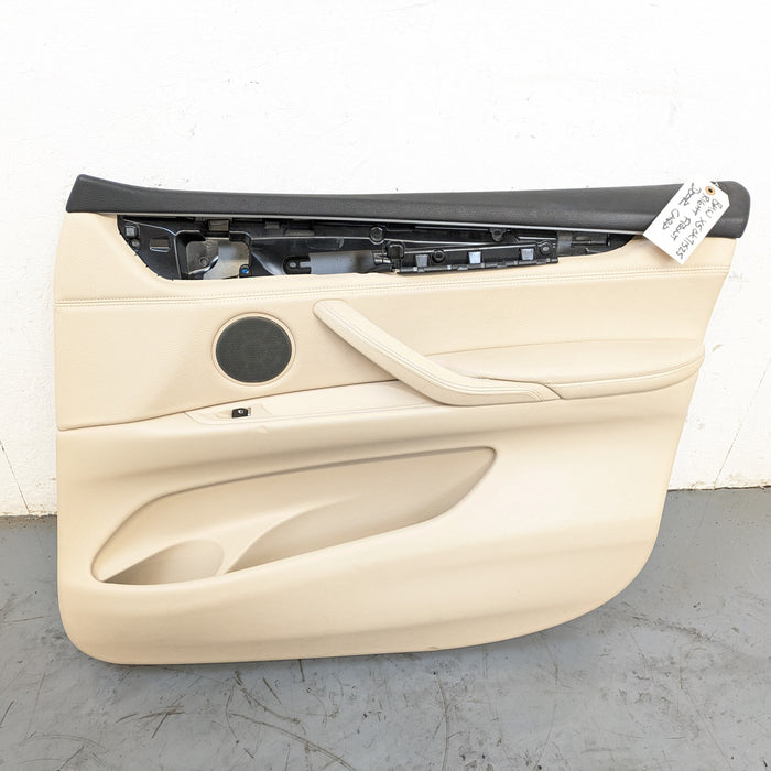 BMW F15 X5 35iX Right/Passenger Side Rear Canberra Beige Door Panel Card 7292116/51417369948
