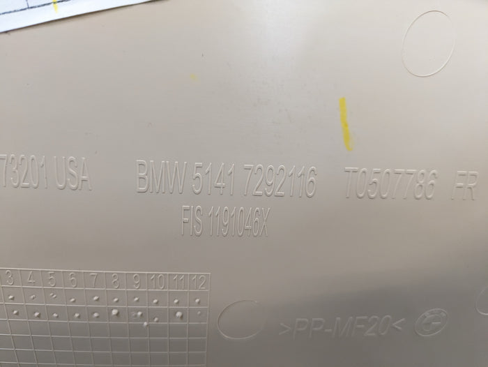 BMW F15 X5 35iX Right/Passenger Side Rear Canberra Beige Door Panel Card 7292116/51417369948