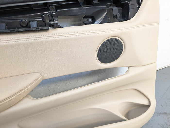 BMW F15 X5 35iX Left/Driver Side Front Canberra Beige Door Panel Card 7292115/51417369937