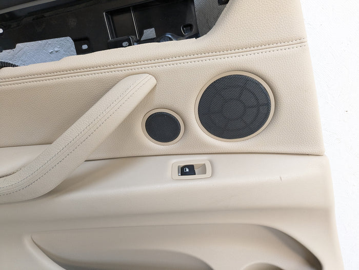 BMW F15 X5 35iX Left/Driver Side Rear Canberra Beige Door Panel Card 51427370091