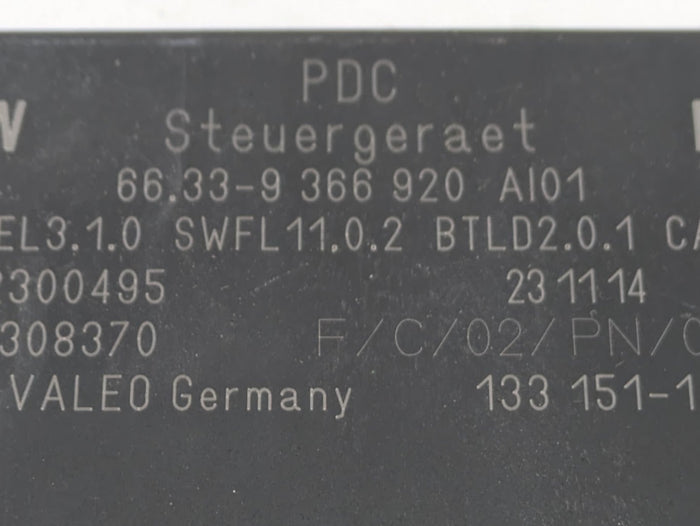 BMW F15 X5/F16 X6 35ix Parking Distance Control/PDC Module 9366920