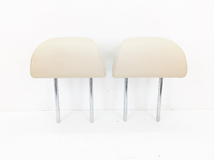 BMW F15 X5 35iX Rear Seat Left/Right Beige Leather Headrest Set