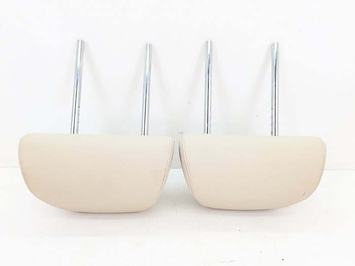 BMW F15 X5 35iX Rear Seat Left/Right Beige Leather Headrest Set
