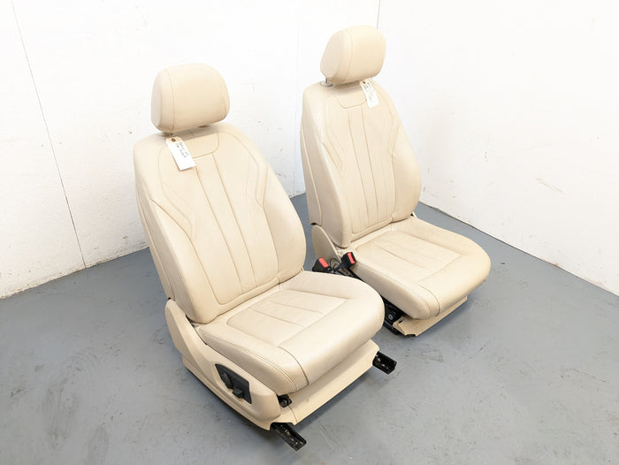 BMW F15 X5 Left/Right Front Beige Seat Set