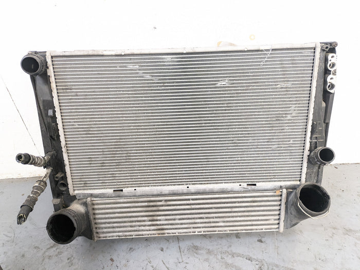 BMW E92 E90 E93 335i 335xi N54 Manual Radiator/AC Condenser/Intercooler/Fan 9169526/75617129/7545366