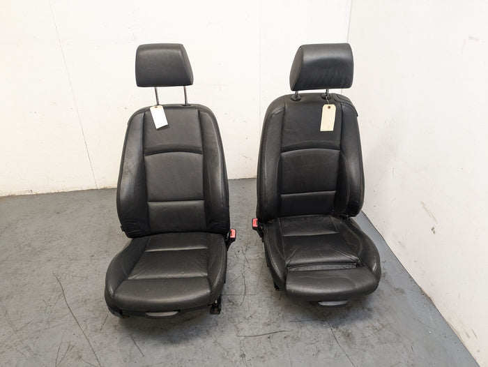 BMW E92 335i 328i Black Leather Heated Front Sport Seats