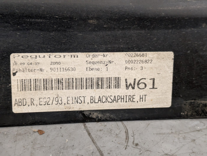 BMW E92 E93 335i 328i Pre-LCI Right/Passenger Side Skirt Black Sapphire Metallic (475) *DAMAGED*