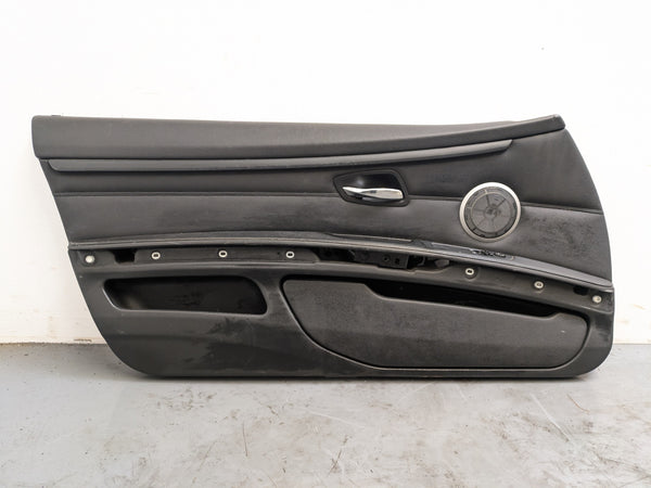 BMW E92 E93 335i 328i Left/Driver Side Front Black Leather Door Panel Card 51417154587