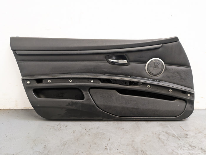 BMW E92 E93 335i 328i Left/Driver Side Front Black Leather Door Panel Card 51417154587