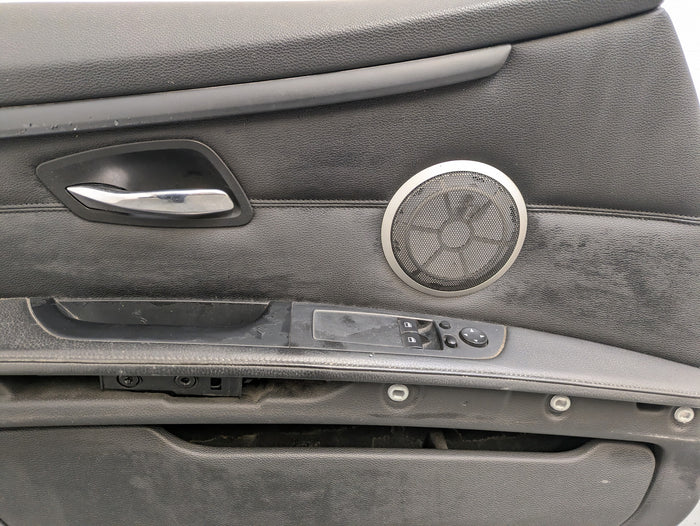 BMW E92 E93 335i 328i Left/Driver Side Front Black Leather Door Panel Card 51417154587