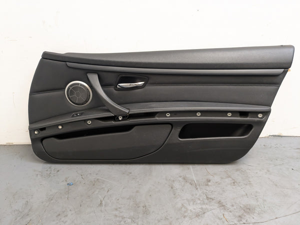 BMW E92 E93 335i 328i Right/Passenger Side Front Black Leather Door Panel Card 51417154587