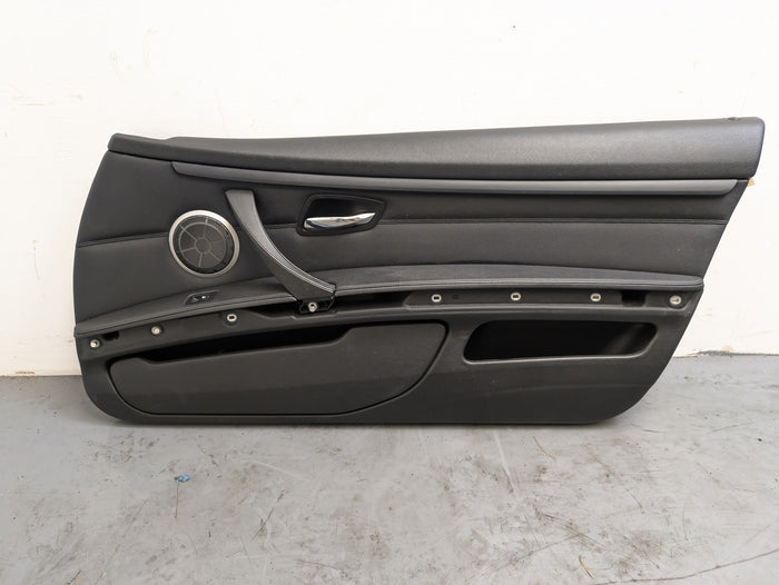 BMW E92 E93 335i 328i Right/Passenger Side Front Black Leather Door Panel Card 51417154587