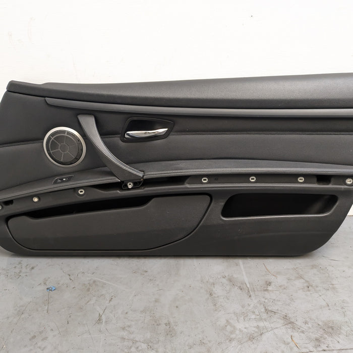BMW E92 E93 335i 328i Right/Passenger Side Front Black Leather Door Panel Card 51417154587