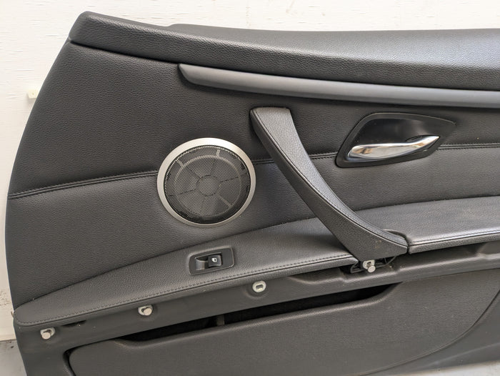 BMW E92 E93 335i 328i Right/Passenger Side Front Black Leather Door Panel Card 51417154587