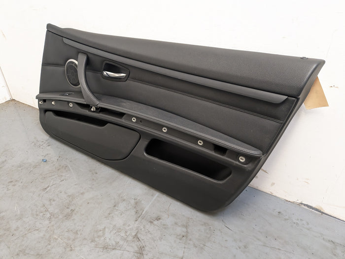 BMW E92 E93 335i 328i Right/Passenger Side Front Black Leather Door Panel Card 51417154587