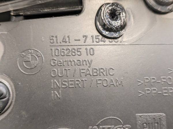 BMW E92 E93 335i 328i Right/Passenger Side Front Black Leather Door Panel Card 51417154587