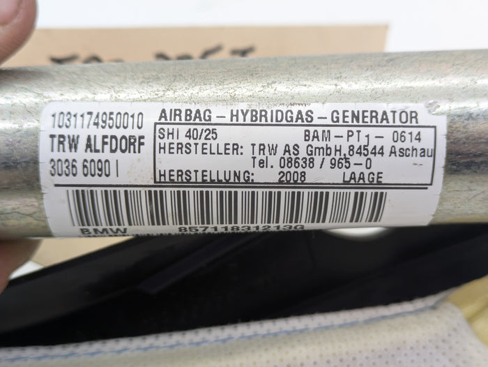 BMW E92 335i 328i M3 Right/Passenger Side Curtain Airbag 7118312