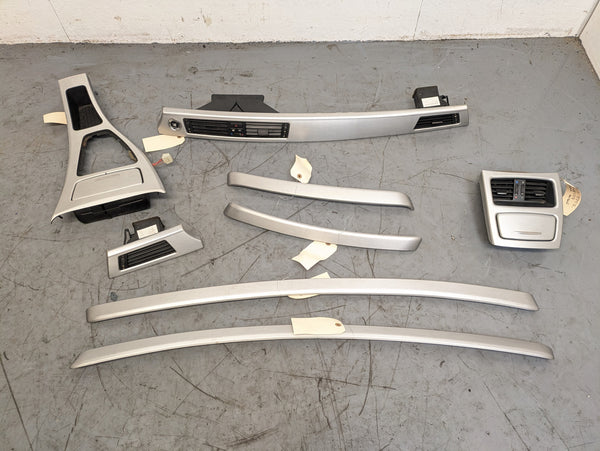 BMW E92 335i 328i Brushed Aluminum Non-iDrive Interior Trim Set