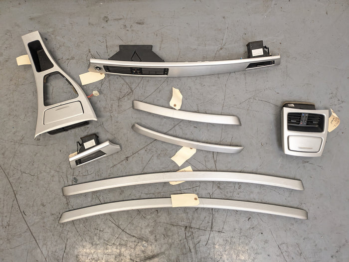 BMW E92 335i 328i Brushed Aluminum Non-iDrive Interior Trim Set
