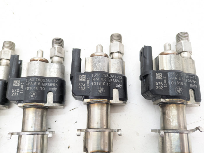 BMW E92 E93 E90 335i 335xi 335is N54 Engine Index 12 Fuel Injector Set Of 6 7585261-12