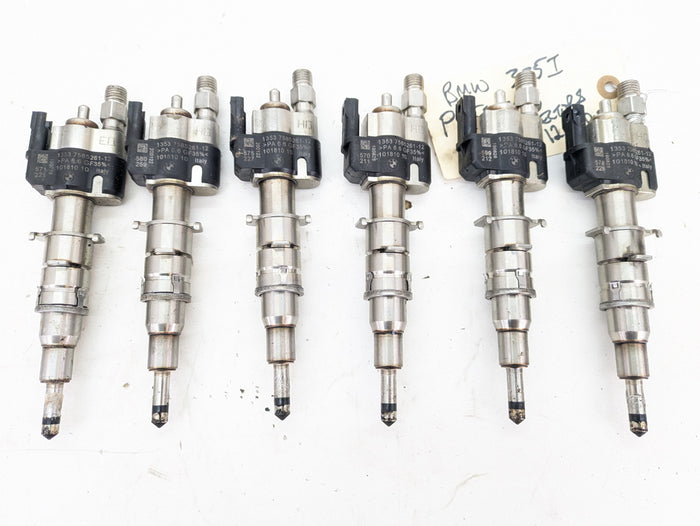 BMW E92 E90 E93 335i 335xi 335is N54 Engine Index 12 Fuel Injector Set Of 6 7585261-12