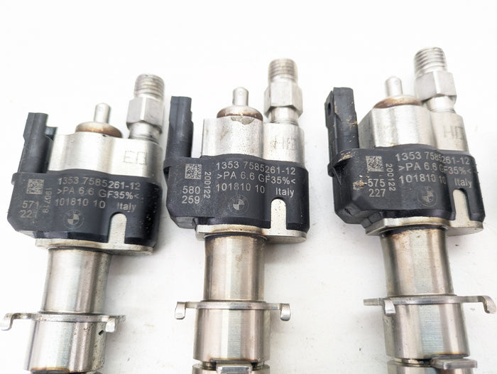 BMW E92 E90 E93 335i 335xi 335is N54 Engine Index 12 Fuel Injector Set Of 6 7585261-12