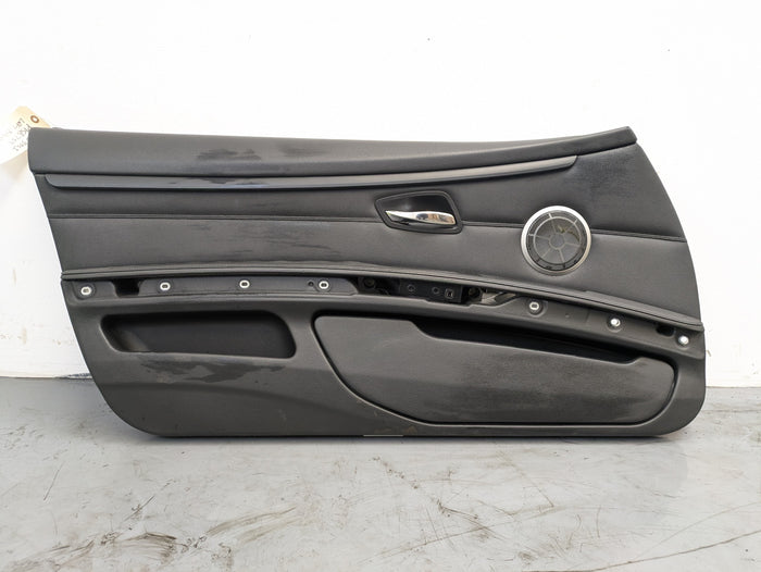BMW E92 E93 335i 328i Left/Driver Side Front Black Leather Door Panel Card 7154587