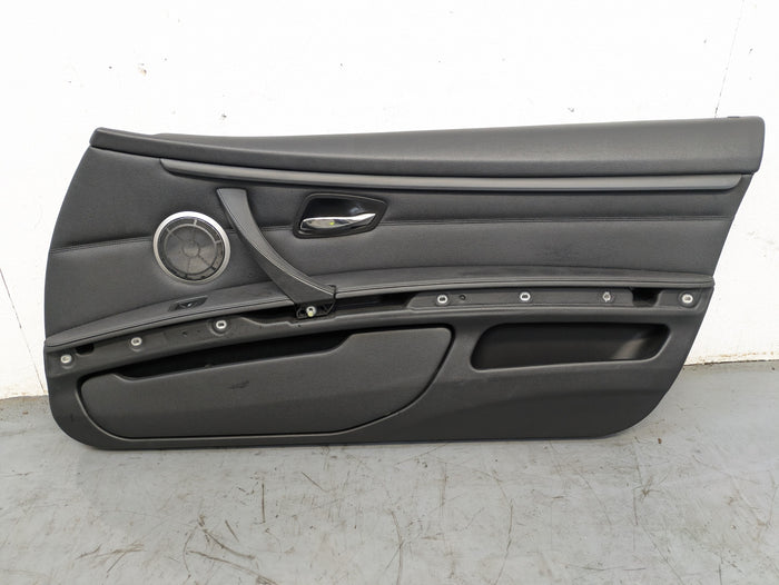 BMW E92 E93 335i 328i Right/Passenger Side Front Black Leather Door Panel Card 7154587