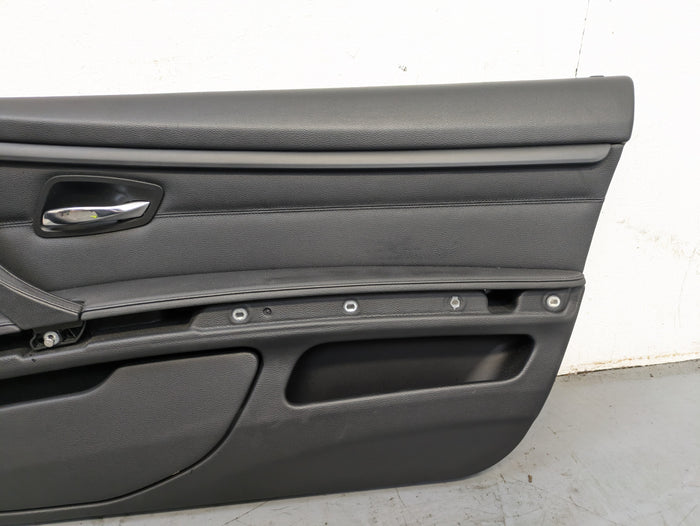BMW E92 E93 335i 328i Right/Passenger Side Front Black Leather Door Panel Card 7154587