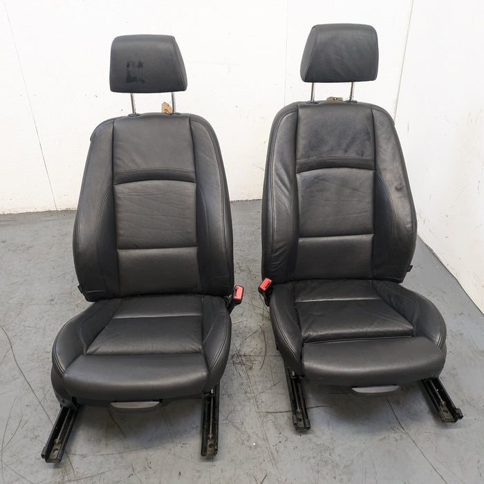 BMW E92 335i 328i Front Black Leather Heated Sport Seats