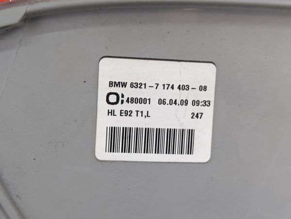 BMW E92 335i 328i M3 Pre-LCI Left Outer Quarter Panel Tail Light 7174403/7174407