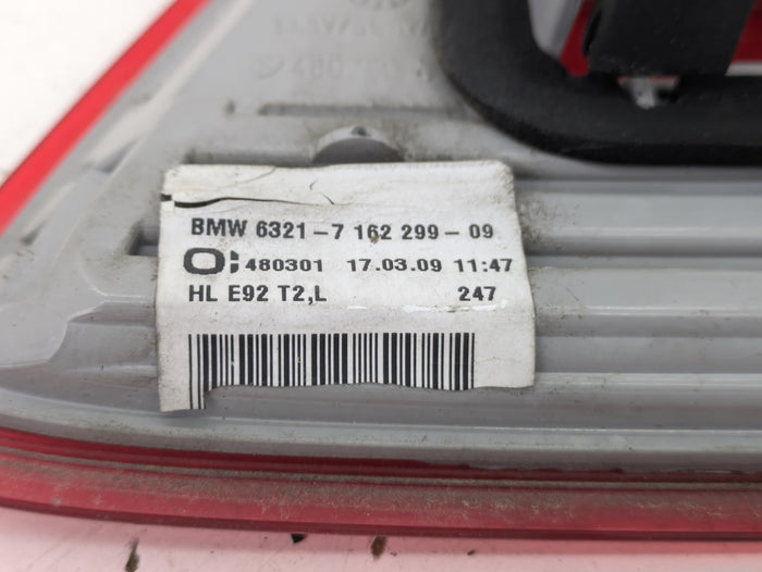 BMW E92 335i 328i M3 Pre-LCI Driver Side Inner Trunk Tail Light 63217162299