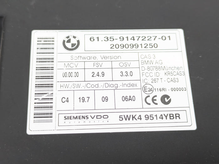 BMW E92 E90 E91 E93 3 Series Car Access System/CAS3 Module 9147227