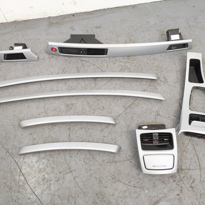 BMW E92 335i 328i M Sport Glacier Silver Non-iDrive Interior Trim Set